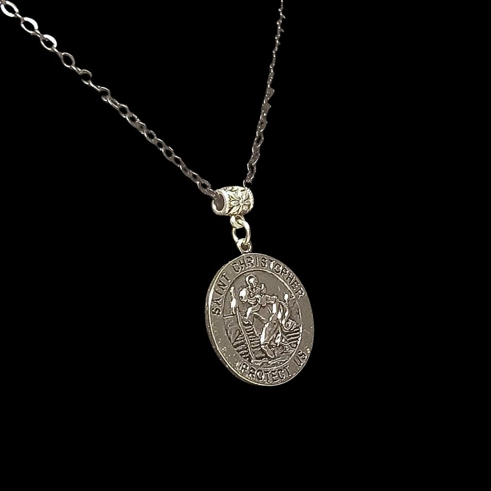 St. Christopher Catholic Medal Necklace - Picture 3 of 10